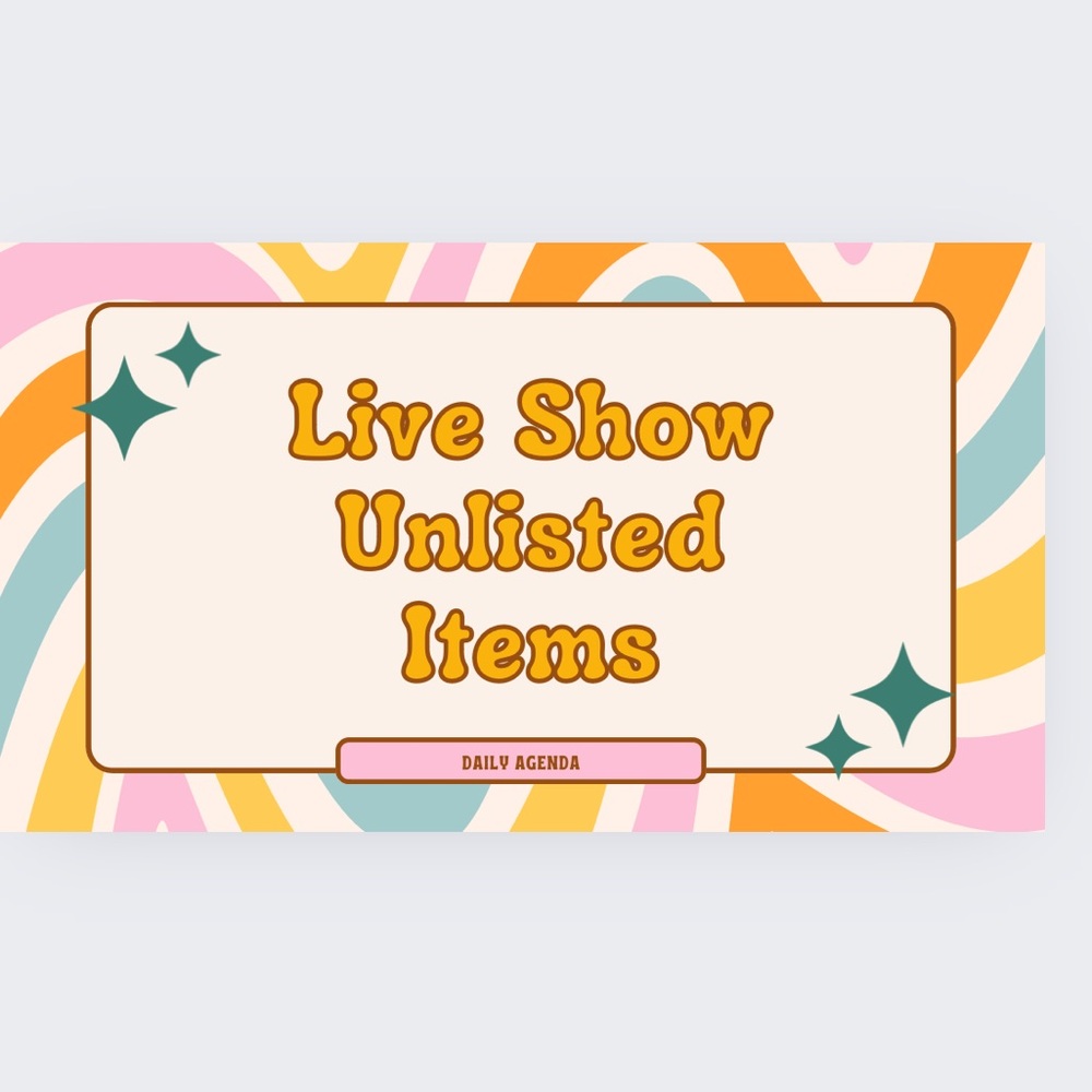 Live Show Unlisted Items.